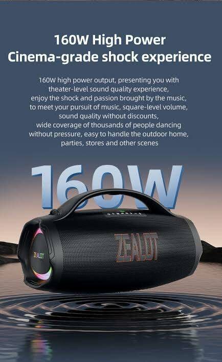 Enceinte Bluetooth ZEALOT 160W