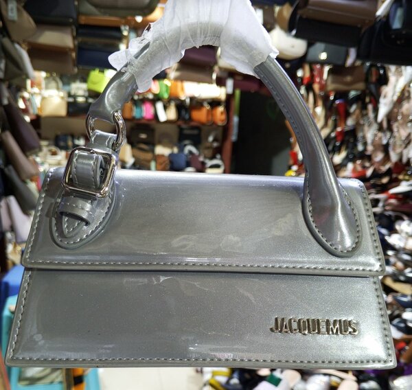 Sac à main JACQUEMUS gris métallisé