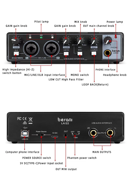 Carte son USB berani LA122