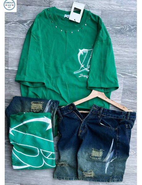 Ensemble T-shirt et Short Jean