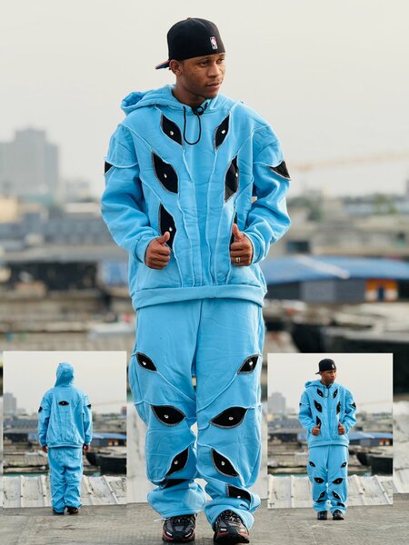 Ensemble survêtement bleu homme