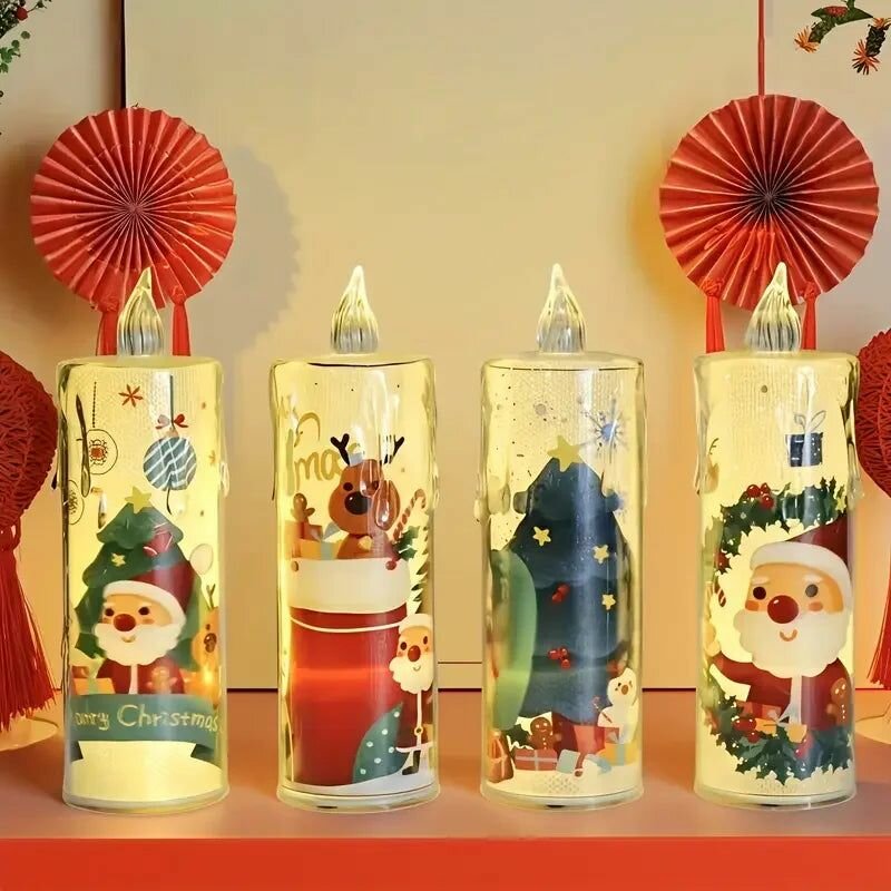 4 Bougies LED de Noël