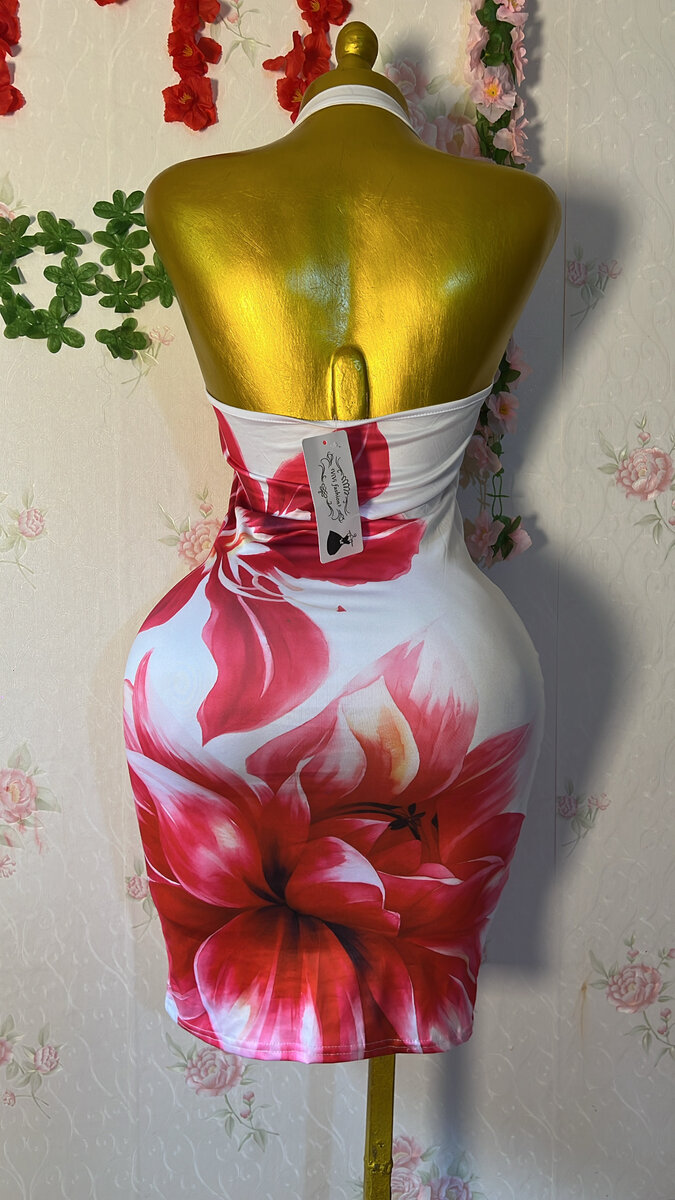 Robe ajustée florale sexy