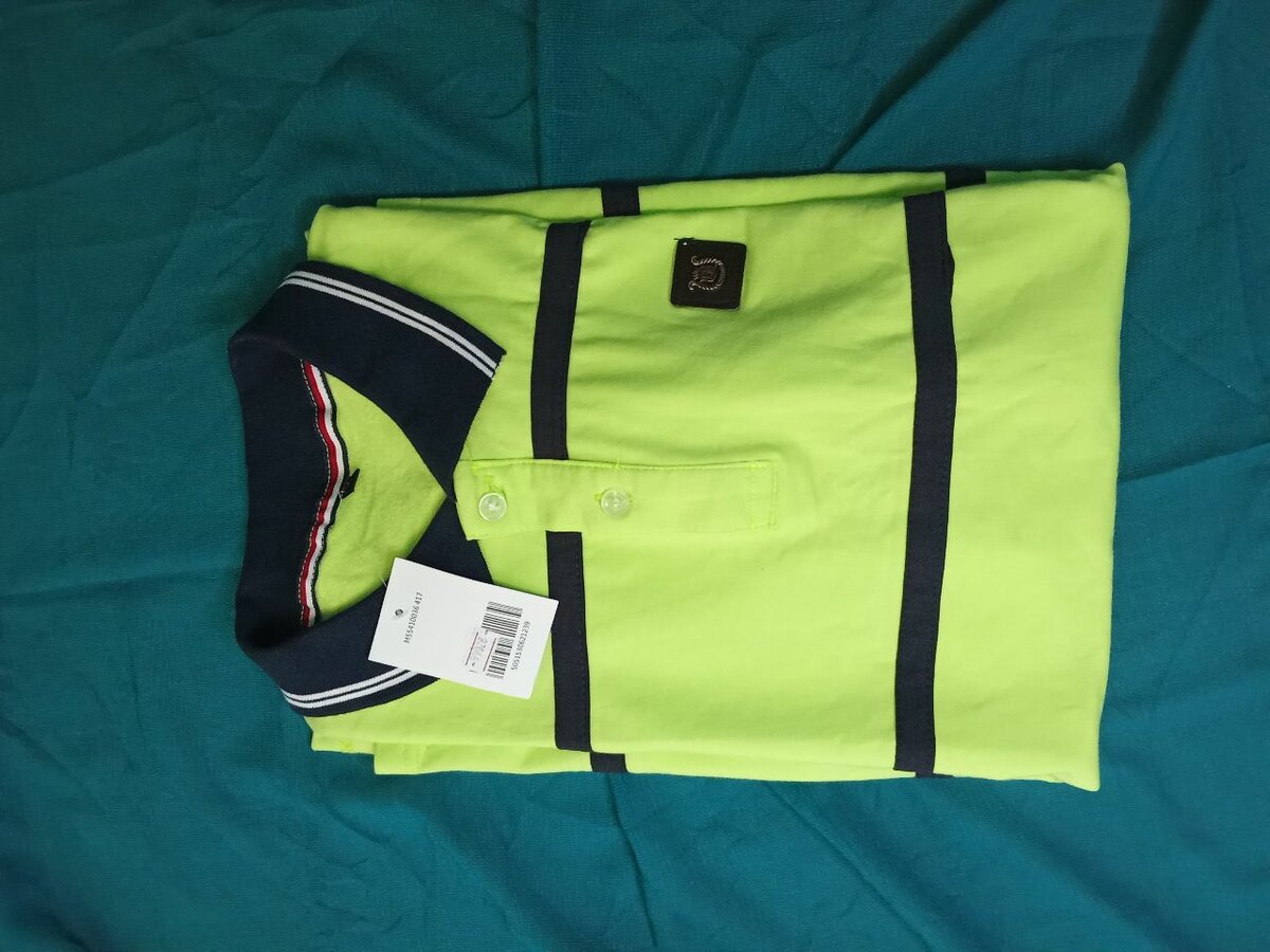 Polo Homme Vert Fluo Élégant