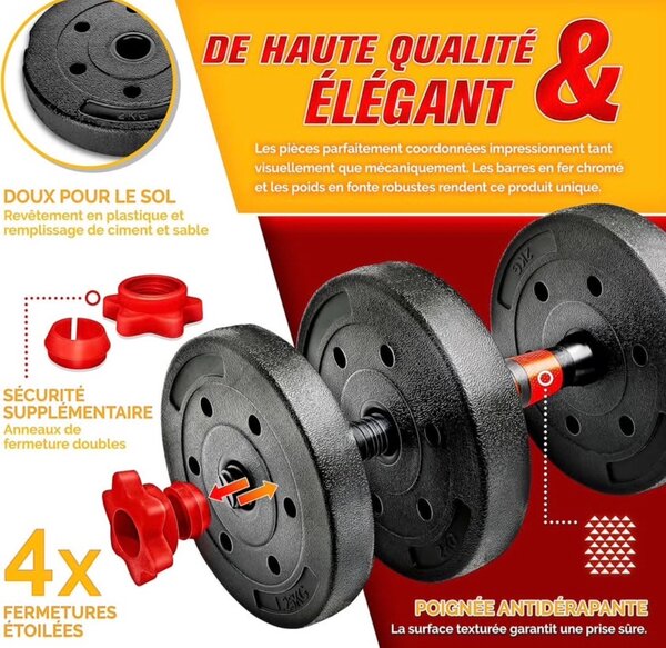 Haltères Ajustables Polyvalents