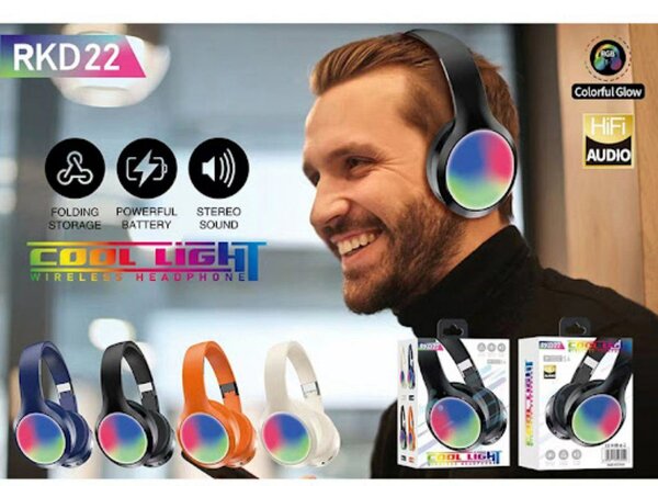 Casque sans fil lumineux