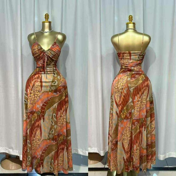 Robe longue imprimée été