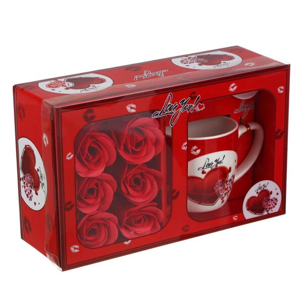 Coffret Cadeau Tasse et Roses