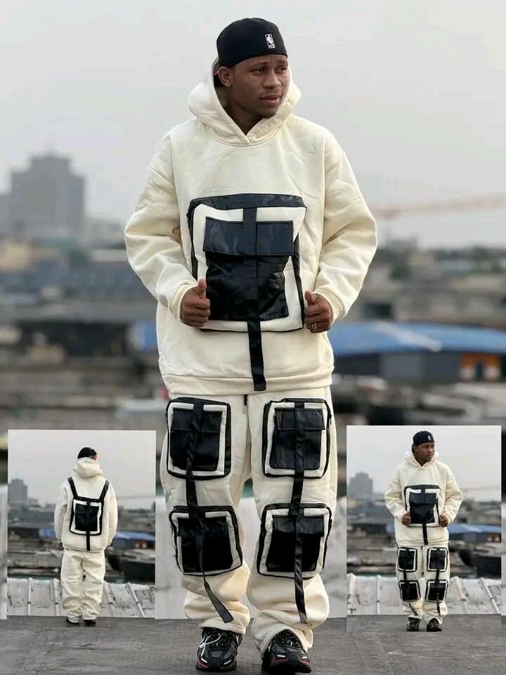 Combinaison cargo à capuche pour homme