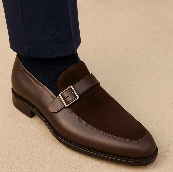 Mocassins en cuir marron