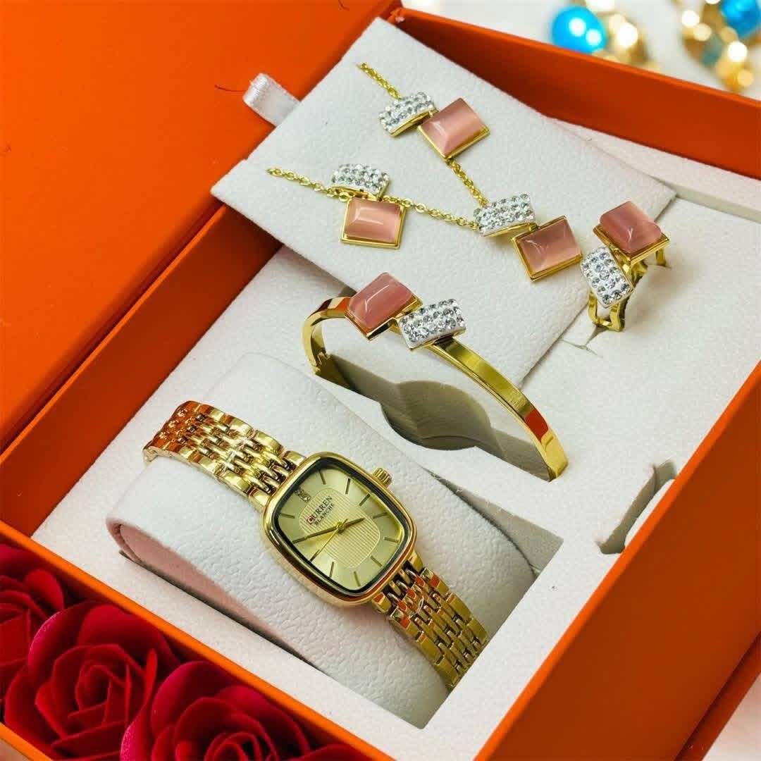 Ensemble Montre et Bijoux Luxe pour Femme