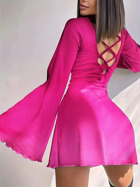 Robe dos croisé élégante