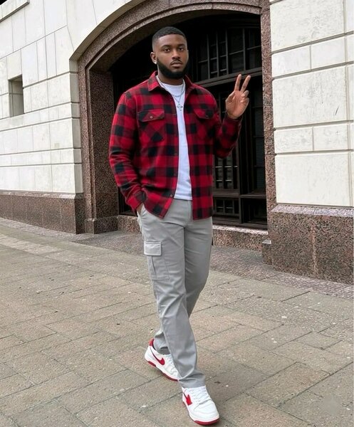 Veste à carreaux homme stylée