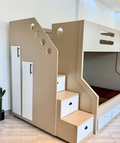 Lit mezzanine enfant avec rangement