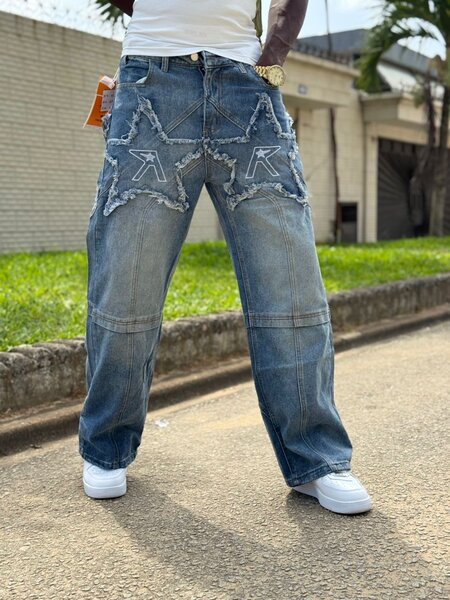 Jean Baggy Étoilé Unisexe