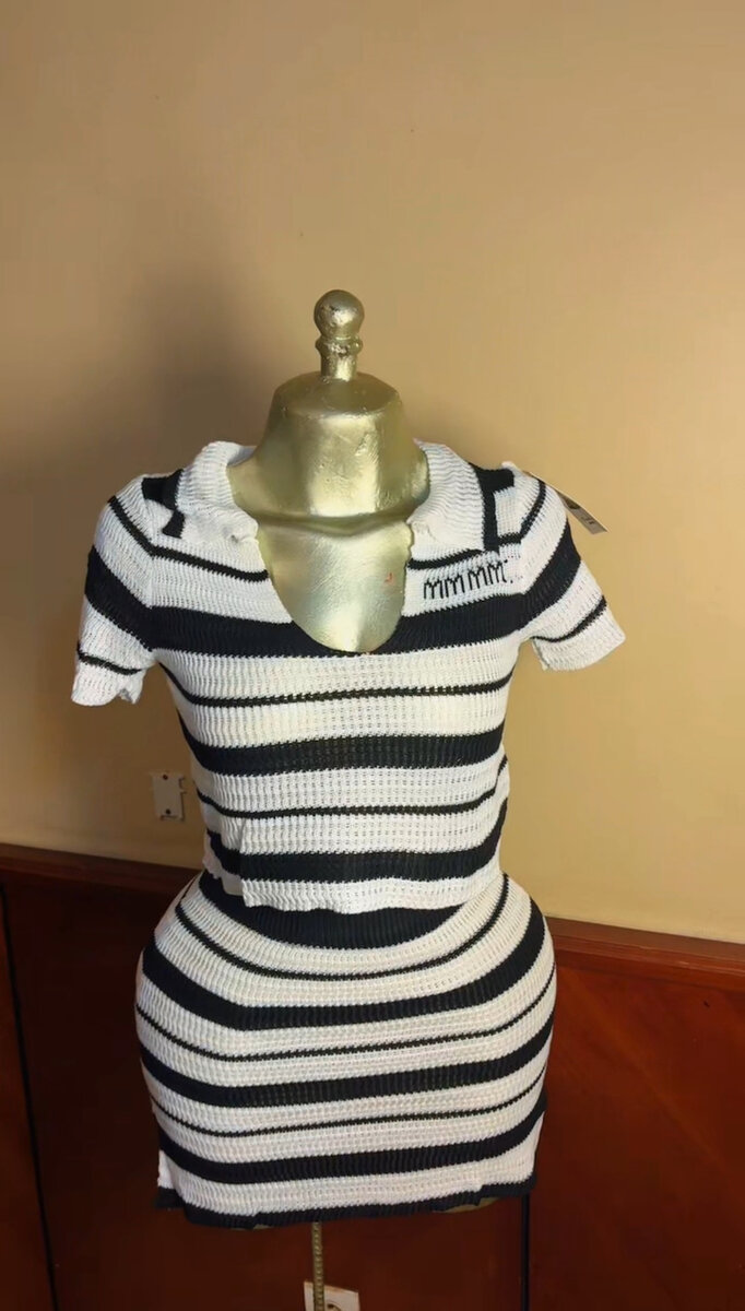 Robe rayée décontractée
