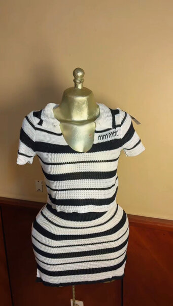 Robe rayée décontractée