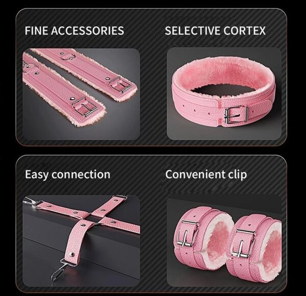 Ensemble de Bondage Rose pour Adultes