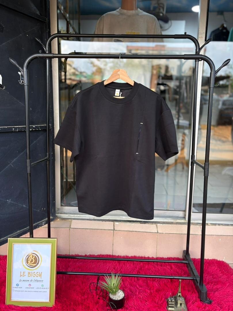 T-shirt noir unisexe