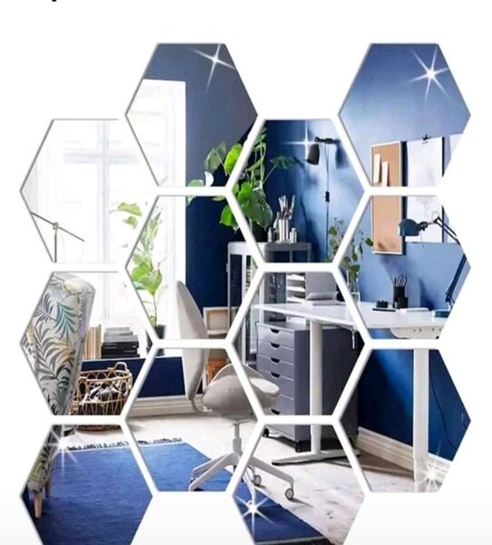 Autocollants muraux hexagonaux