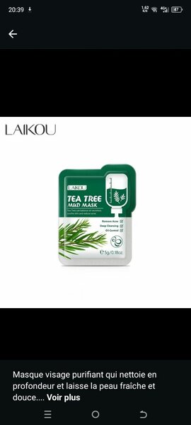 Masque Visage Sakura, Matcha