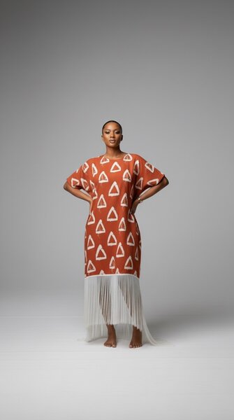 Robe ethnique à franges