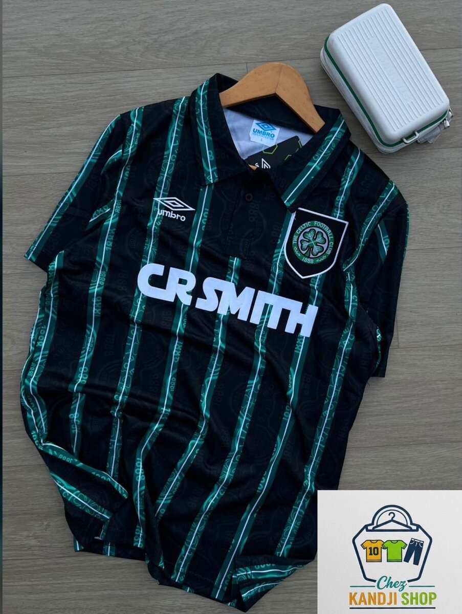 Maillot de Football Noir et Vert