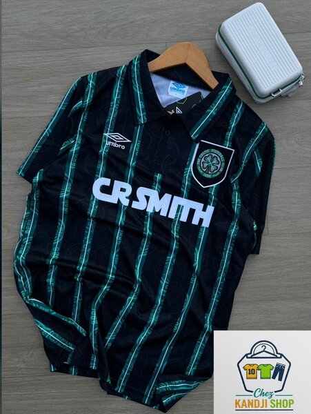 Maillot de Football Noir et Vert