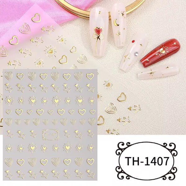 Stickers Nail Art Dorés