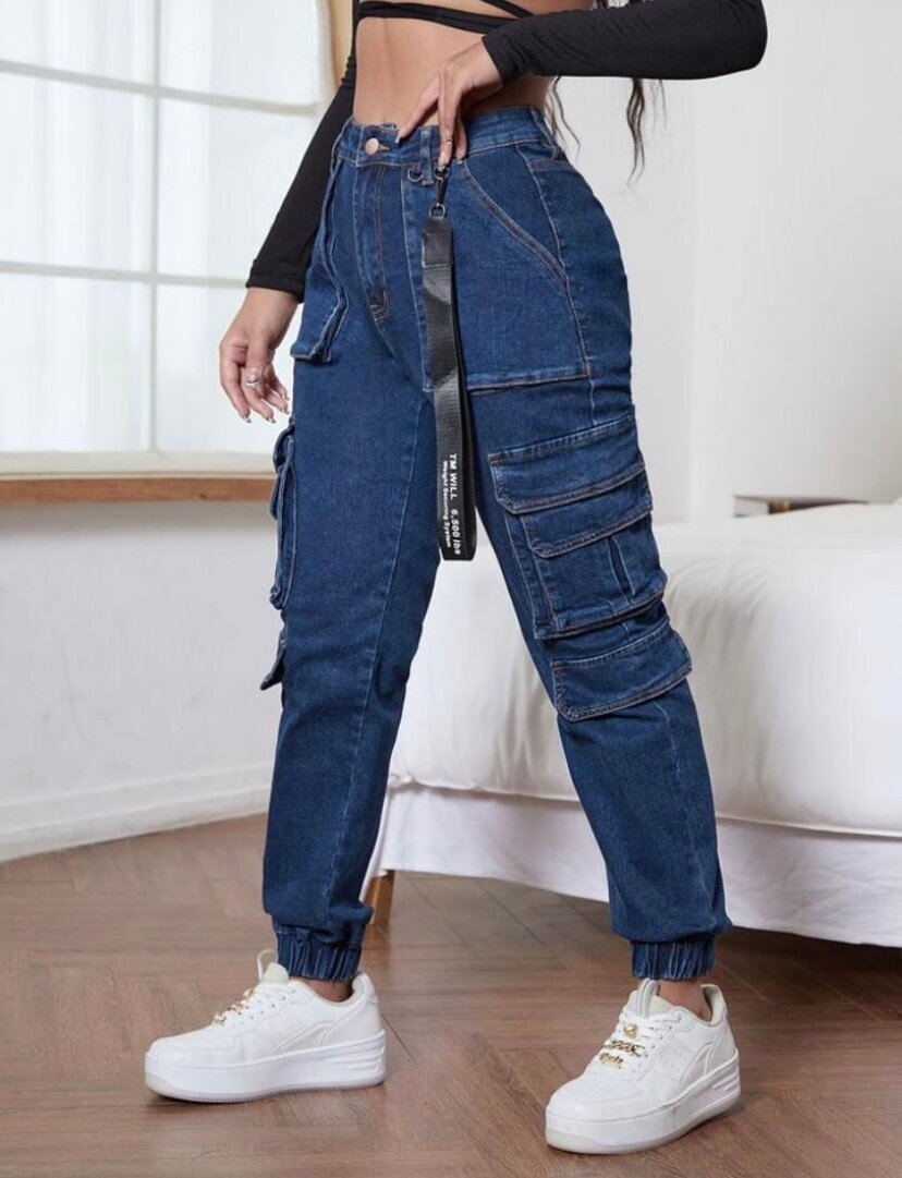 Jean cargo tendance femme