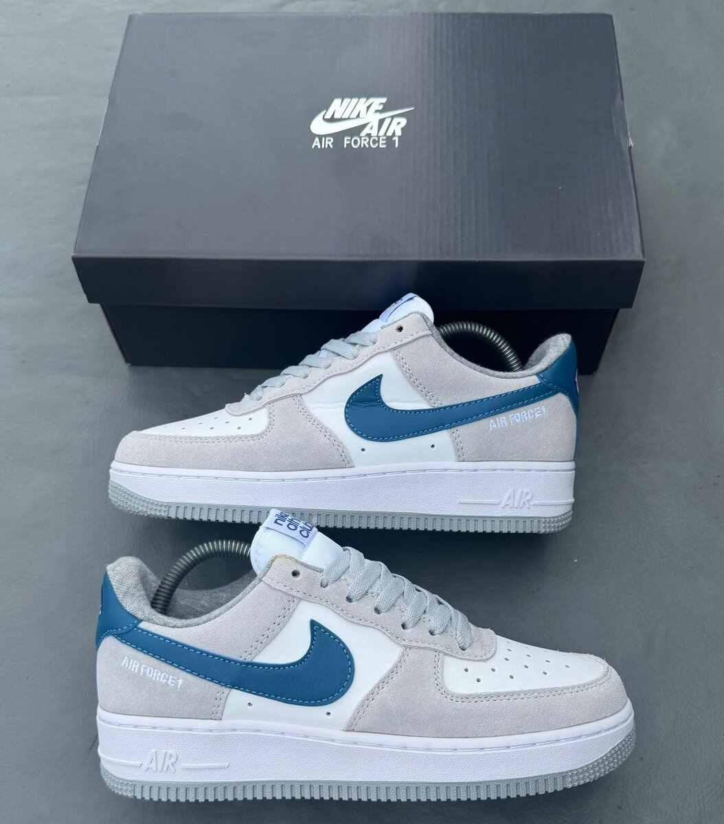 Nike Air Force 1 Gris-Bleu
