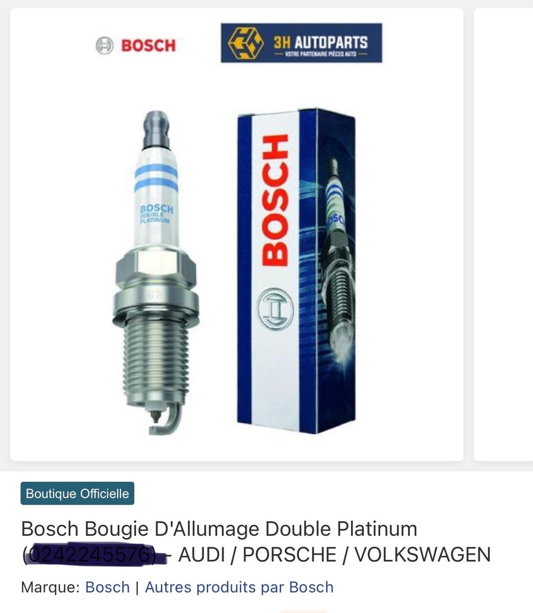 Bougie Bosch Double Platinum