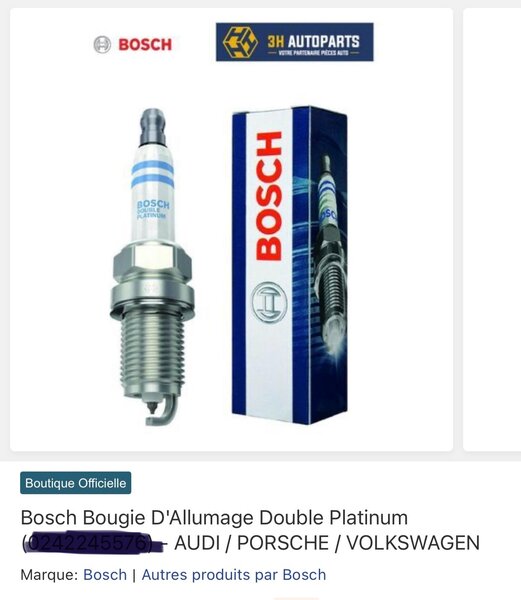 Bougie Bosch Double Platinum