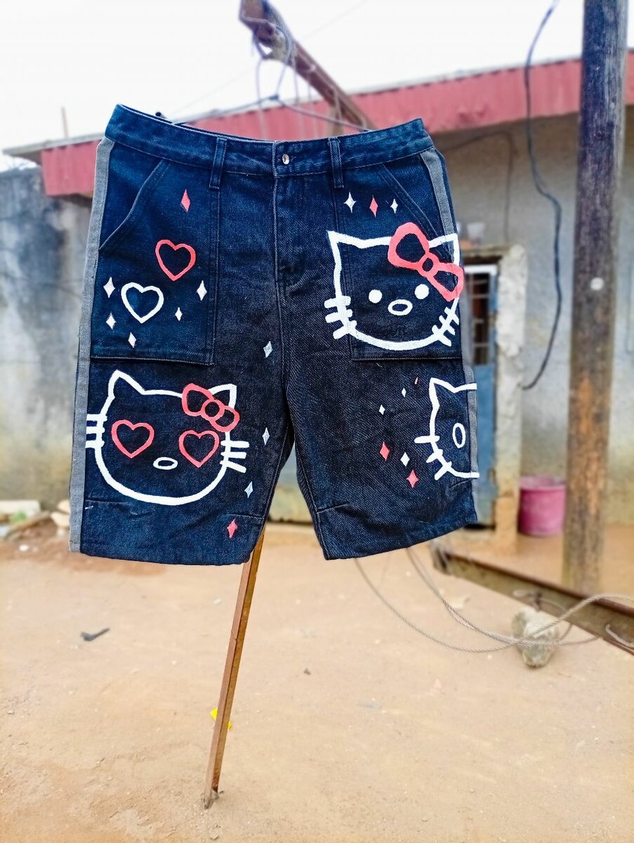 Shorts en denim imprimé pour enfants