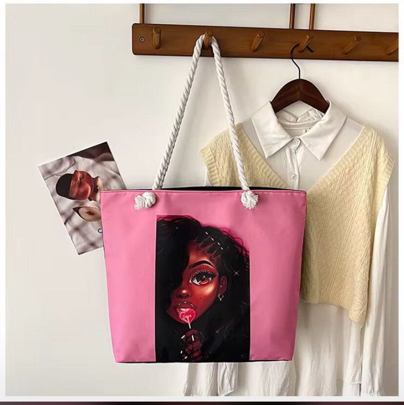 Sac cabas illustré artistique