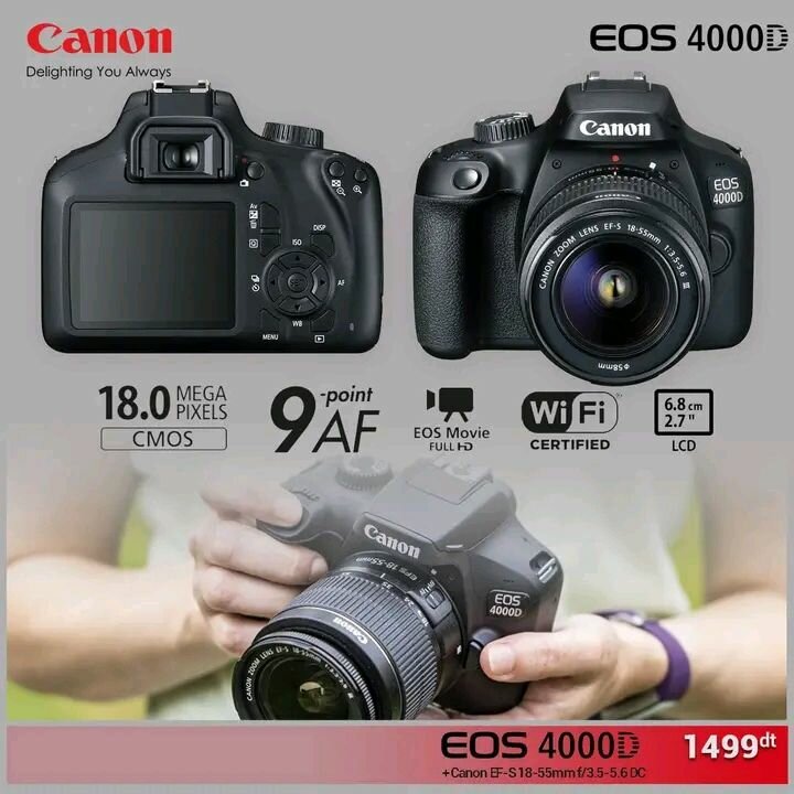 Canon EOS 4000D pour débutants