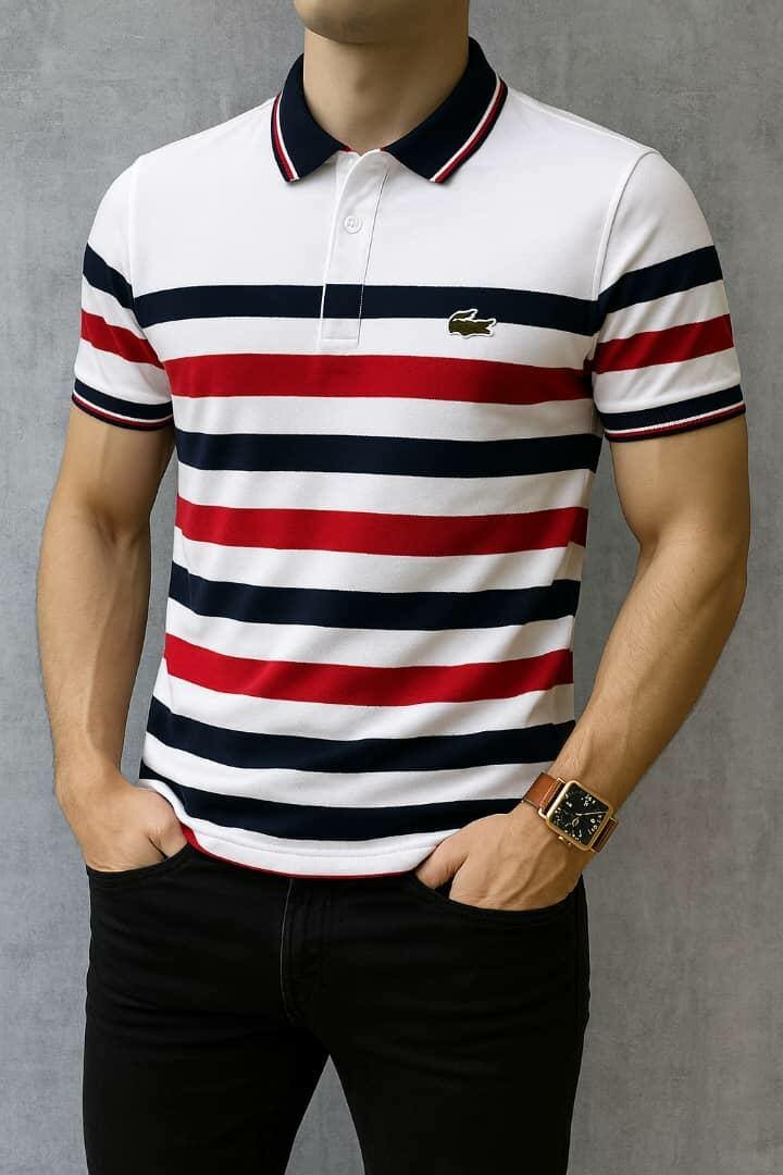 Polo rayé élégant pour homme