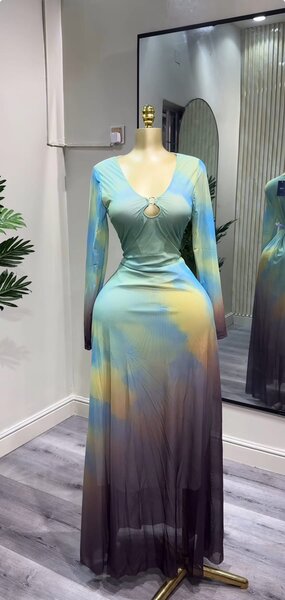 Robe longue dégradée élégante