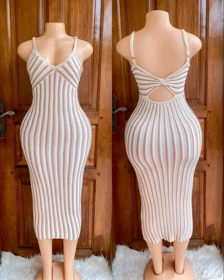 Robe longue rayée élégante