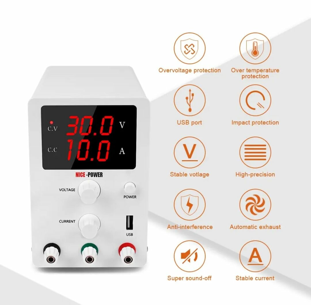 Alimentation électrique DC 30V 10A
