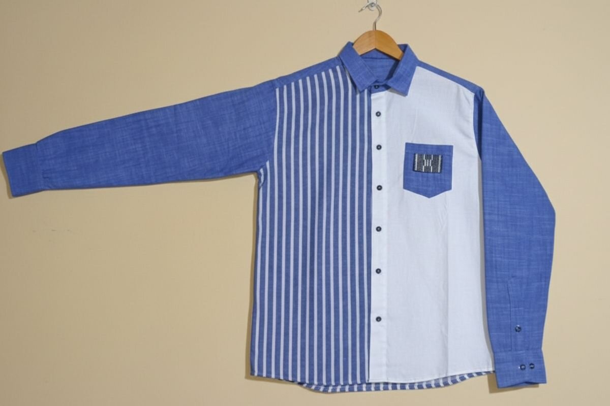 Chemise décontractée rayée homme