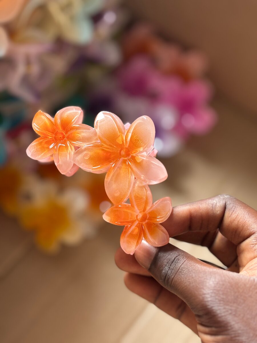 Pinces à cheveux fleurs colorées
