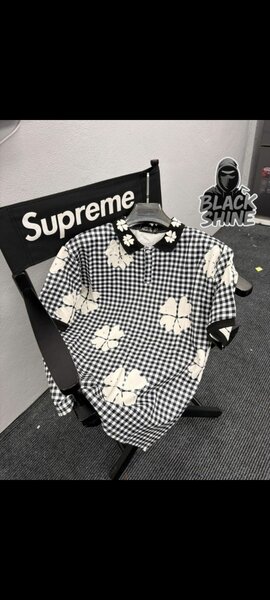 Chemise à carreaux florale tendance