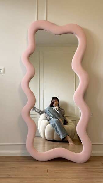 Miroir mural design vague