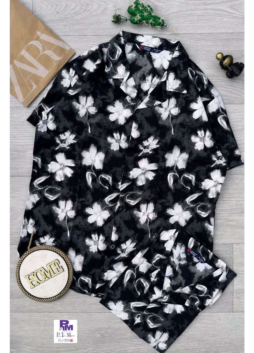 Ensemble de chemises et shorts imprimés