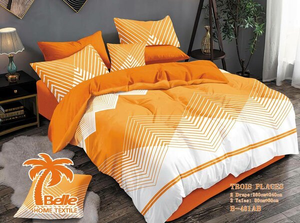 Parure de lit orange élégante