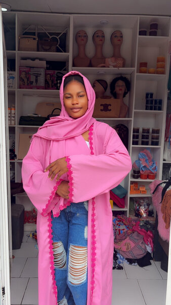 Jilbab rose élégant