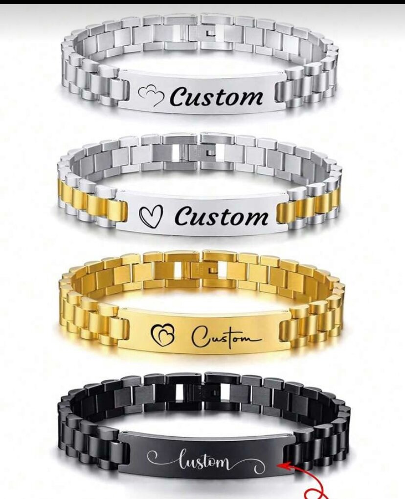 Bracelet personnalisé acier inoxydable