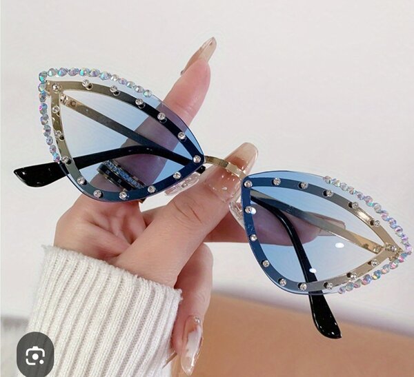 Lunettes œil-de-chat strass