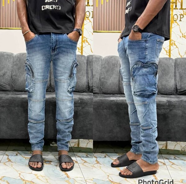 Jeans cargo décontracté homme